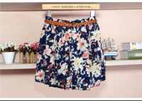 FALDA FLORAL AZUL
